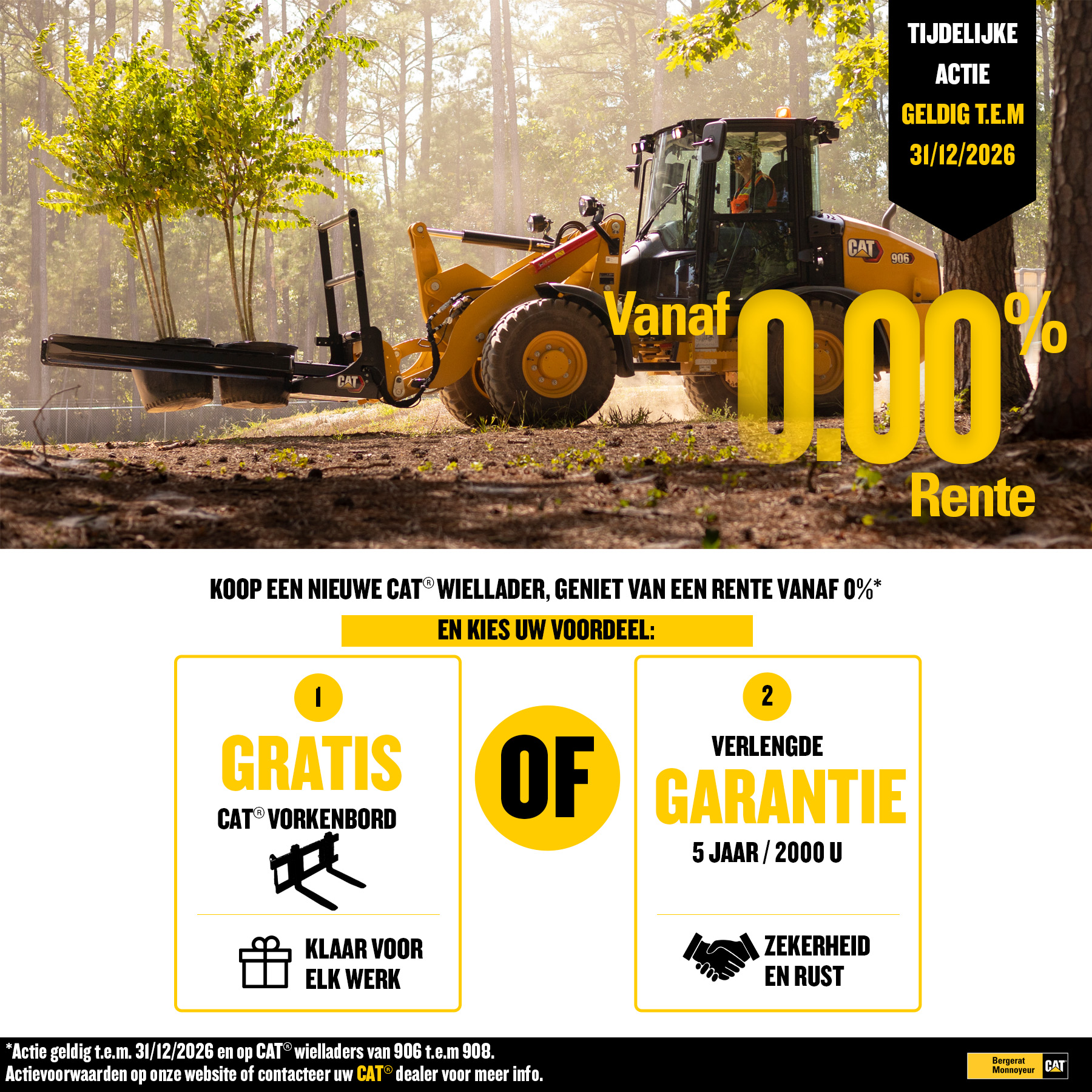 CAT® Compacte Wielladers actie
