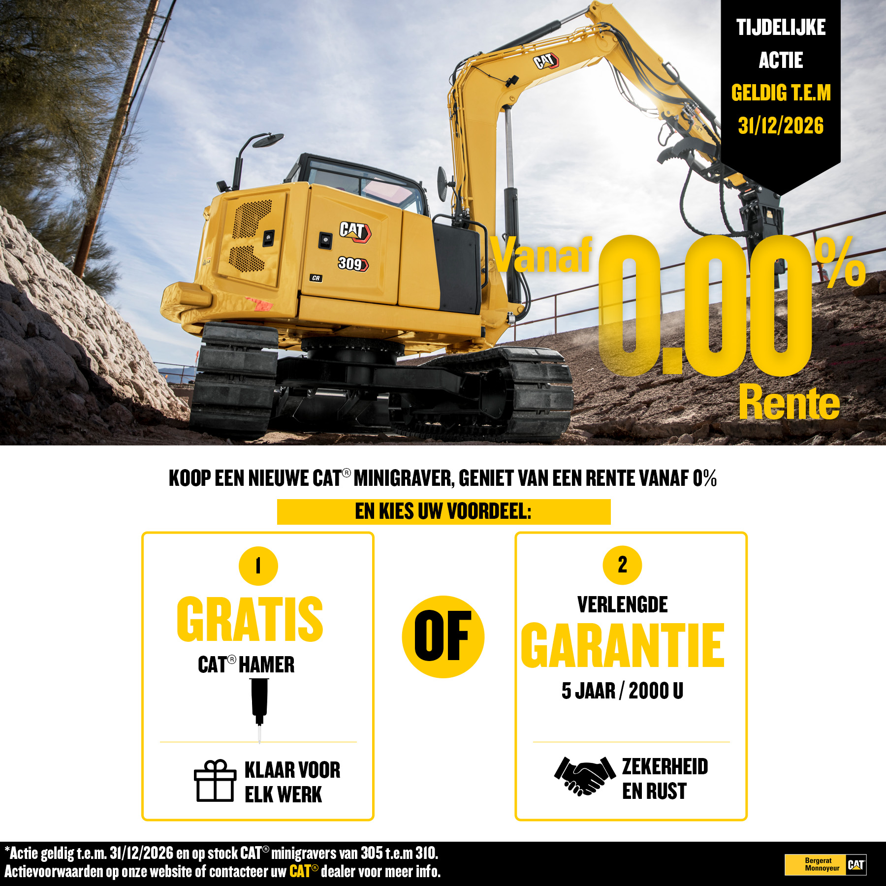 CAT® Kleine Wielladers actie