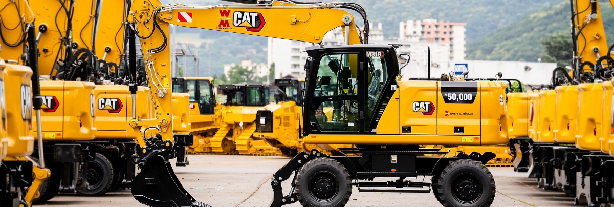 Caterpillar sărbătorește producția celui de-al 50.000-lea excavator pe roți Cat®